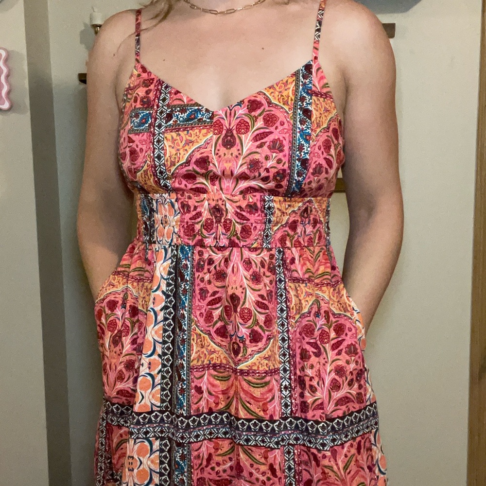 Old Navy Colorful Patterned Midi Dress - Picture 11 of 11